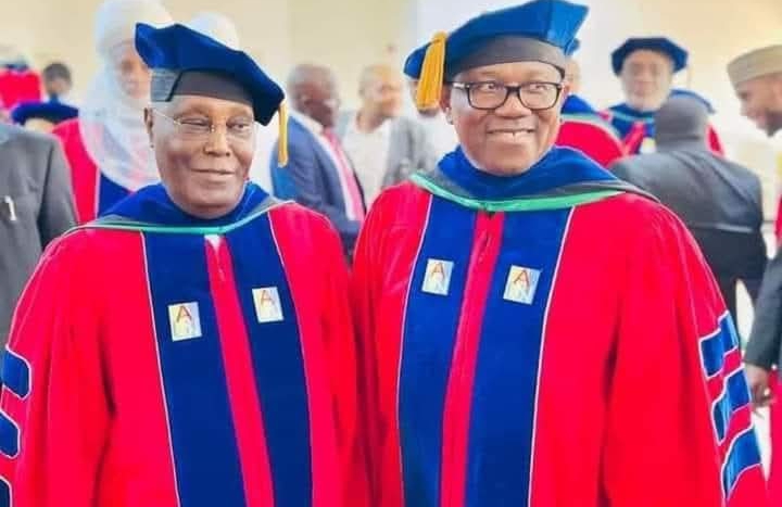 You are currently viewing Atiku Abubakar and Mr. Peter Obi at American University Yola for the 16th founder’s day and 20th anniversary celebrations.