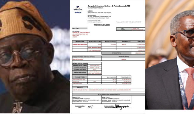 You are currently viewing Dangote Misled Tinubu Regarding 500M fuel storage