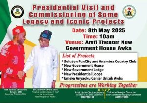 Read more about the article BREAKING NEWS: President Tinubu Set to Visit Anambra on May 8 to Commission Soludo’s Landmark Projects