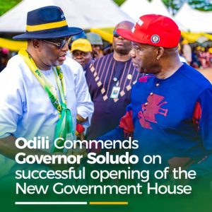 Read more about the article Odili Commends Governor Soludo on successful opening of the New Government House.