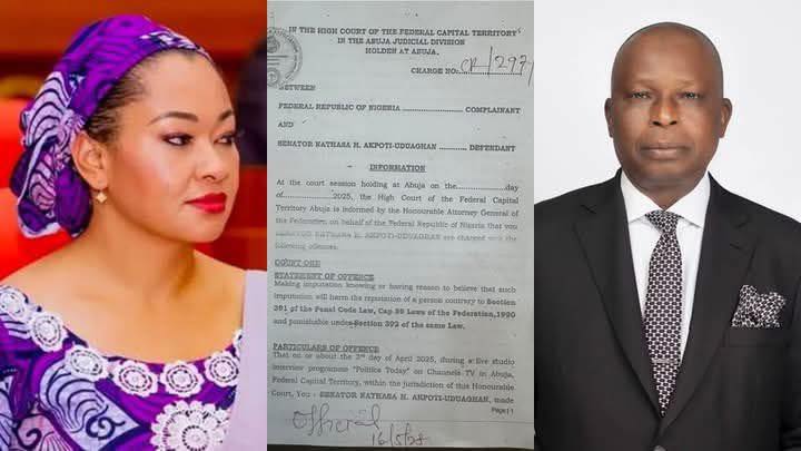 You are currently viewing BREAKING NEWS: Federal Government Files Criminal Charges Against Suspended Senator Natasha Akpoti-Uduaghan
